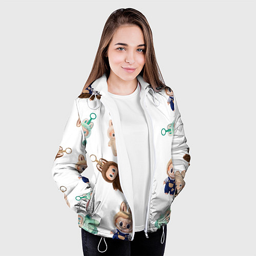 Женская куртка Много игрушек лабубу / 3D-Белый – фото 3