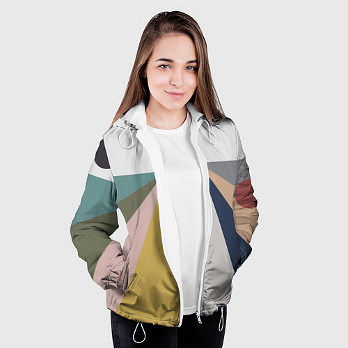 Женская куртка Черное солнце красная луна / 3D-Белый – фото 3