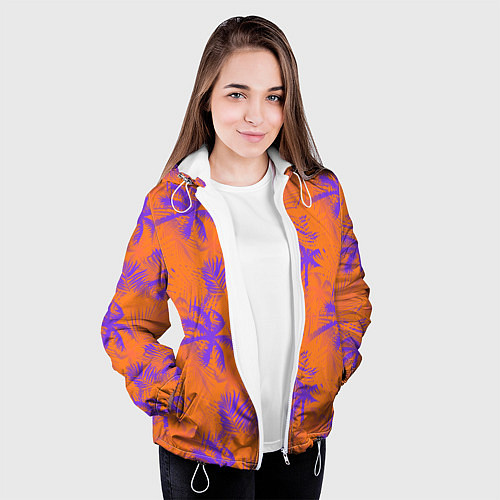 Женская куртка Palm orange / 3D-Белый – фото 3