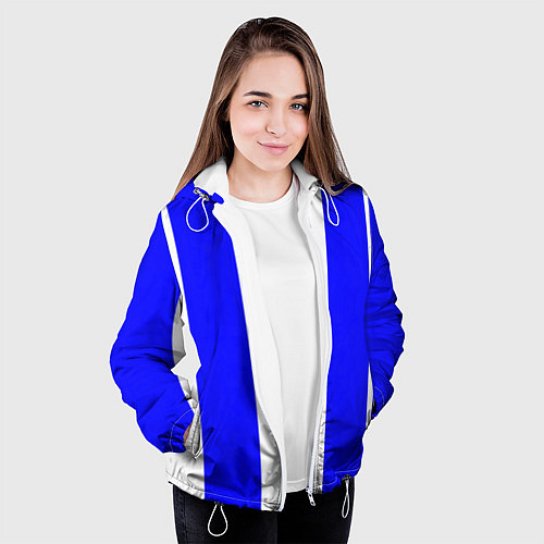 Женская куртка Color white blue line / 3D-Белый – фото 3