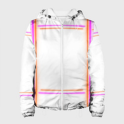 Куртка с капюшоном женская Neon white orange pink, цвет: 3D-белый
