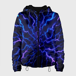 Куртка с капюшоном женская Разряд молнии текстура, цвет: 3D-черный