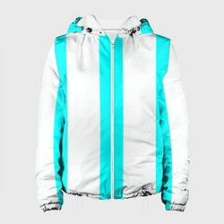 Женская куртка Color light blue white lines