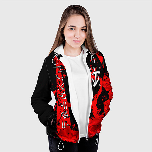Женская куртка Doom dark age dragon / 3D-Белый – фото 3