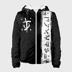 Куртка с капюшоном женская Doom символы марса, цвет: 3D-белый