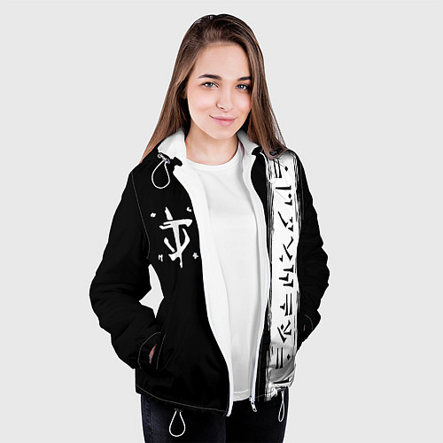 Женская куртка Doom символы марса / 3D-Белый – фото 3
