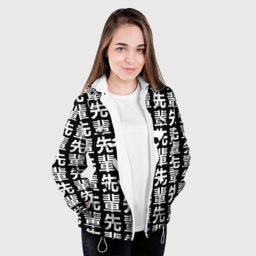 Женская куртка Doom logo japan / 3D-Белый – фото 3