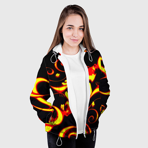 Женская куртка Doom dragon steel fire / 3D-Белый – фото 3