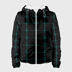 Куртка с капюшоном женская Color black blue crosses, цвет: 3D-белый