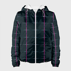 Куртка с капюшоном женская Color black stripes, цвет: 3D-белый