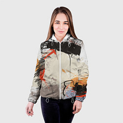 Куртка с капюшоном женская Современное искусство - размалёваная красками стен, цвет: 3D-белый — фото 2
