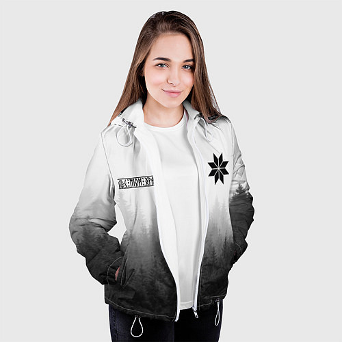Женская куртка Лес - это мой храм / 3D-Белый – фото 3