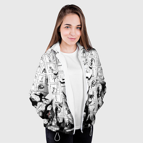 Женская куртка Doom x portal fire / 3D-Белый – фото 3
