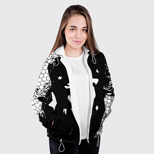 Женская куртка Doom соты краски / 3D-Белый – фото 3