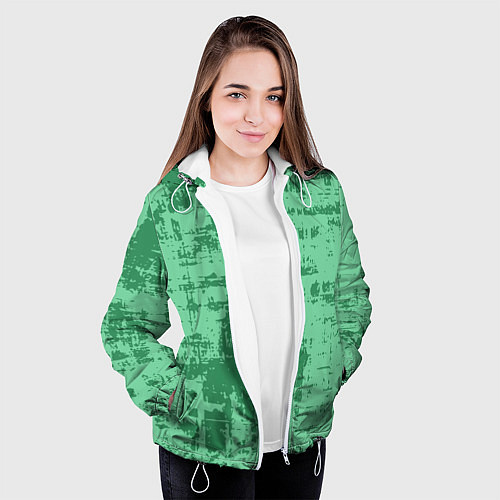 Женская куртка Текстура с потертостями / 3D-Белый – фото 3