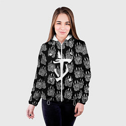 Куртка с капюшоном женская Doom хищник леса, цвет: 3D-белый — фото 2