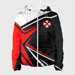 Куртка с капюшоном женская Umbrella - red uniform, цвет: 3D-белый