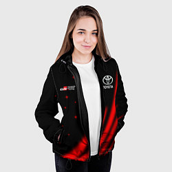 Куртка с капюшоном женская Toyota GR Gazoo Racing, цвет: 3D-черный — фото 2