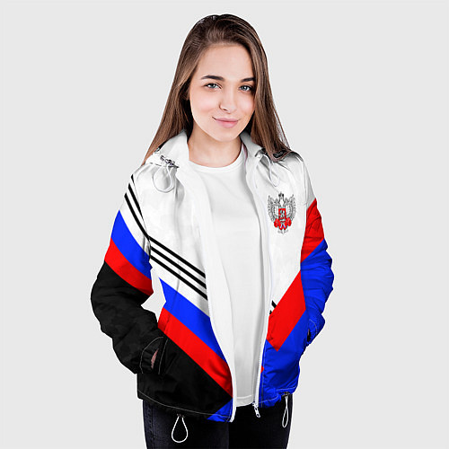 Женская куртка Федерация бокса - Россия / 3D-Белый – фото 3