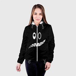 Куртка с капюшоном женская Двойная эмоция, цвет: 3D-белый — фото 2