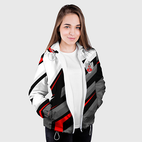 Женская куртка Федерация бокса - спортивный / 3D-Белый – фото 3