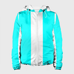 Куртка с капюшоном женская Color blue and white, цвет: 3D-белый