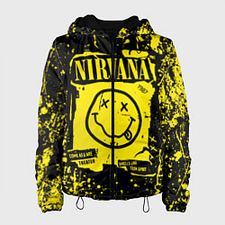 Куртка с капюшоном женская Nirvana smile 1987, цвет: 3D-черный
