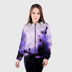 Куртка с капюшоном женская Взрывной индиго светлый, цвет: 3D-черный — фото 2
