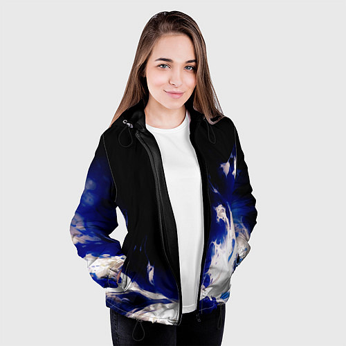 Женская куртка Синее пламя / 3D-Черный – фото 3