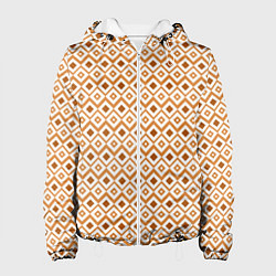 Женская куртка Паттерн с ромбиками коричневый