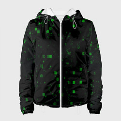 Куртка с капюшоном женская Color green khaki, цвет: 3D-белый