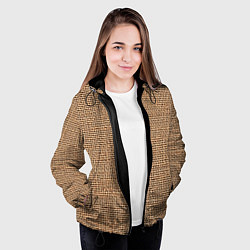 Куртка с капюшоном женская Мешковина имитация, цвет: 3D-черный — фото 2