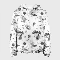 Куртка с капюшоном женская Сойка в Бузулукском бору, цвет: 3D-белый