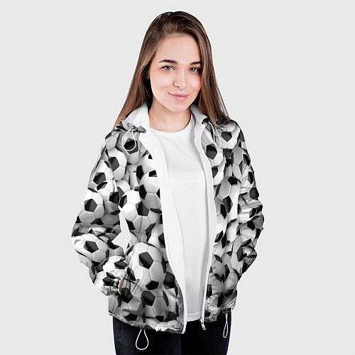 Женская куртка Игра в мяч / 3D-Белый – фото 3