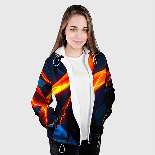 Женская куртка Plate fractures / 3D-Белый – фото 3