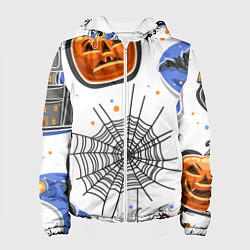 Куртка с капюшоном женская Holiday halloween, цвет: 3D-белый