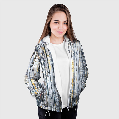 Женская куртка Новогодний дождик / 3D-Белый – фото 3