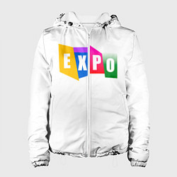 Куртка с капюшоном женская Expo Выстовка, цвет: 3D-белый