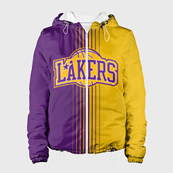 Куртка с капюшоном женская NBA Lakers LA, цвет: 3D-белый