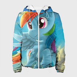 Куртка с капюшоном женская My littlle pony, цвет: 3D-белый