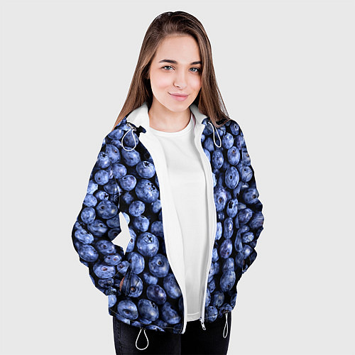 Женская куртка Черника / 3D-Белый – фото 3