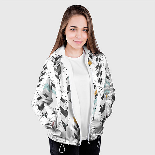 Женская куртка Перья / 3D-Белый – фото 3