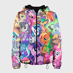 Куртка с капюшоном женская My Little Pony, цвет: 3D-черный