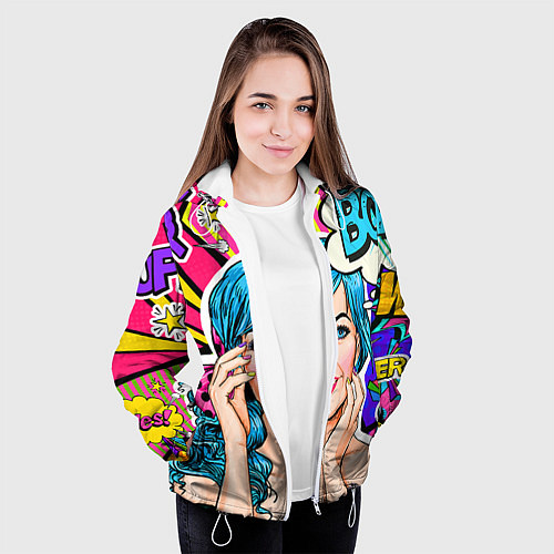 Женская куртка Pop art / 3D-Белый – фото 3