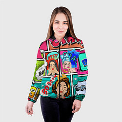 Куртка с капюшоном женская POP ART, цвет: 3D-черный — фото 2