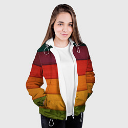 Куртка с капюшоном женская Colored fence, цвет: 3D-белый — фото 2