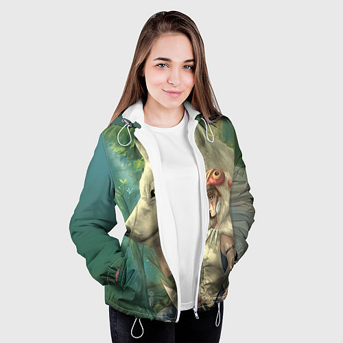 Женская куртка Принцесса и волк / 3D-Белый – фото 3