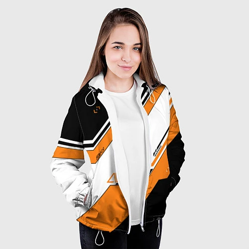 Женская куртка CS:GO Asiimov / 3D-Белый – фото 3