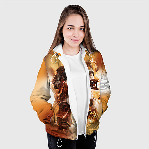 Женская куртка Серый рыцарь / 3D-Белый – фото 3