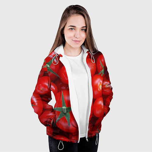 Женская куртка Томатная / 3D-Белый – фото 3